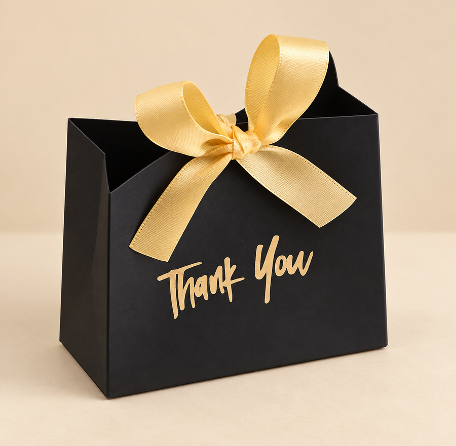 Black Mini Thank You Gift Boxes (10 boxes per package)