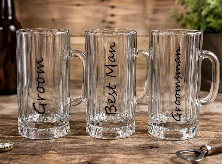 Personalized Beer Mug | Custom Groomsman Glass | Wedding Party Gift - image 1